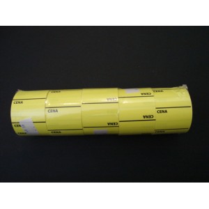 Etykieta cenowa na rolce średnia żółta 30x40 mm – 5 szt.                   
